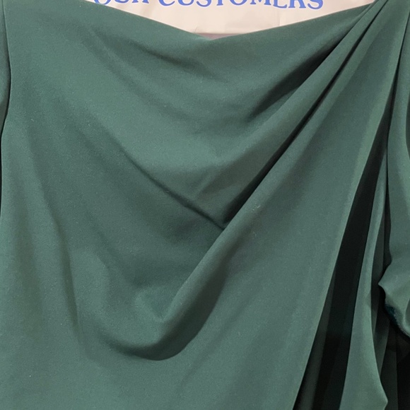 Betsy & Adam - PLUS "JORDAN" SHORT SCUBA CREPE DRAPE BACK DRESS - 20W - Picture 7 of 7